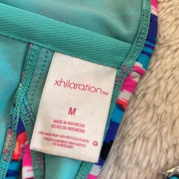 Xhiliration Yellow Strapless Style Swim Top Medium - Picture 7 of 8